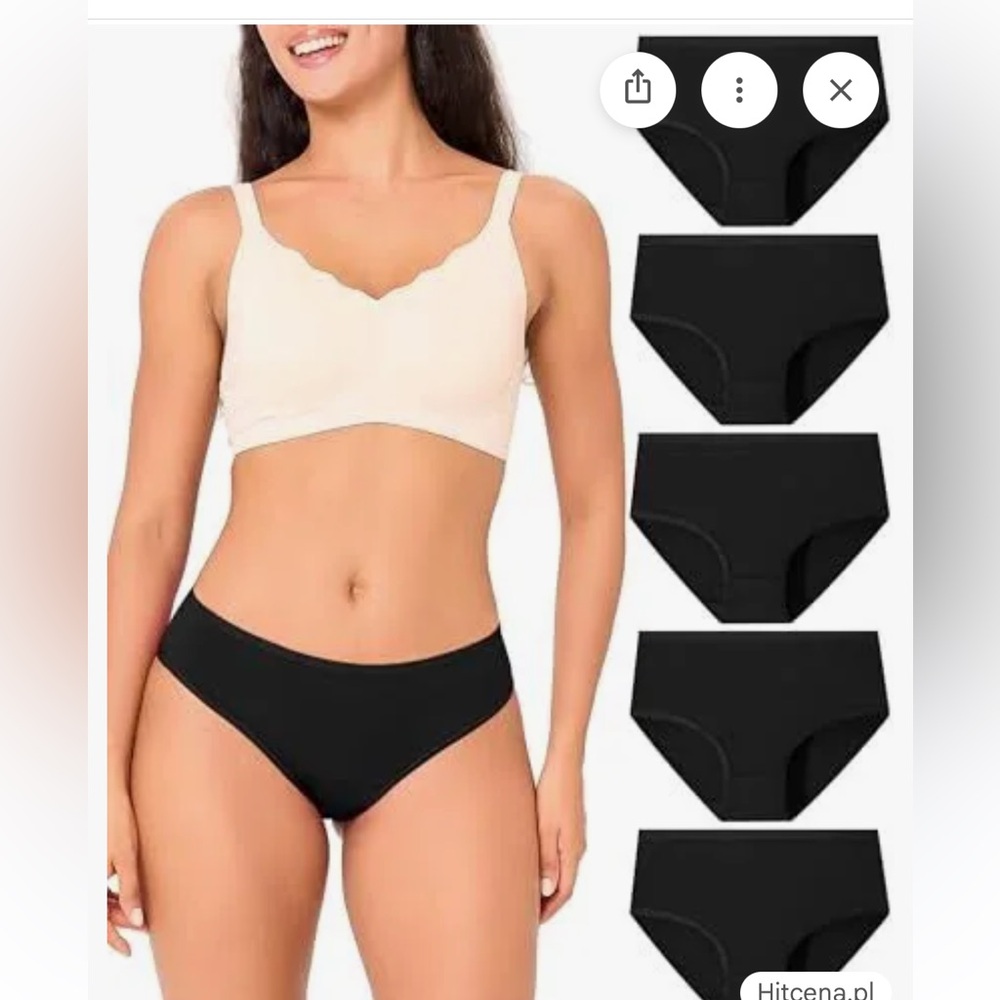 Bamboo Cool Women’s Cool Bikini Black 5 pack, Size Small, NWT